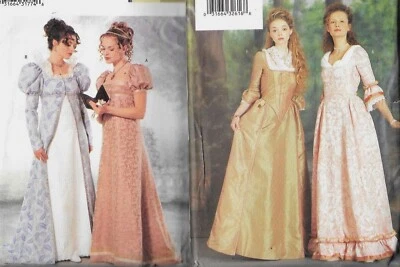 Butterick 6630 or 6867 BRIDGERTON Regency Dress Floor Colonial S6-10 U PICK UCFF - Image 1 of 2