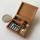Artists Opening Painting Box 1:12 Scale Dolls House Miniature Art/Paints Wooden