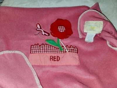 De Colección Mantas y Más Allá Manta Bebé Lovey Suave ROJO Flor Libélula Vellón Foto 1 de 4