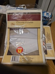 1 Queen Mattress Cover Waterproof Fitted Protector Soft Plastic 12” Deep Economy - Picture 1 of 1