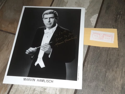 Conductor and Composer Marvin Hamlisch Autographed Photo SIGNED! 8x10 Portrait Cover