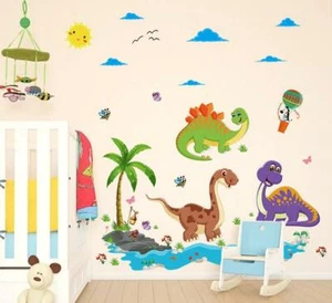 Wall Sticker Dinosaur Jurassic Park Decal For Kids Nursery Baby Room Children - Picture 1 of 5
