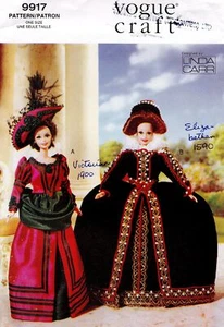 Vogue Craft Sewing Pattern 9917, Historical Costumes for 11.5" Barbie Doll - Picture 1 of 8