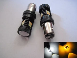 2 pairs 1157 Samsung LED high power White Yellow Switchback Ultra bright led - Bild 1 von 6