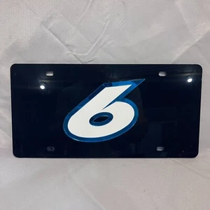 #6 Mark Martin Roush Fenway Racing - Black Laser Tag / Mirror License Plate - Picture 1 of 2