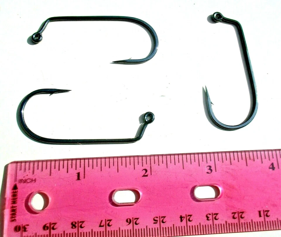 25ct GAMAKATSU 60 grados 2X Fuertes 5/0 GANCHOS Plantillas de pesca de lubina Moldes de plomo Foto 1 de 4