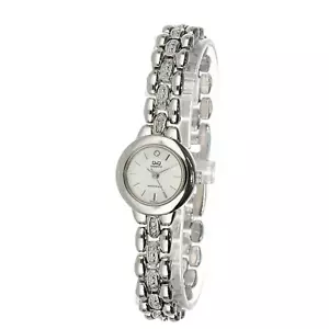 Watch Women's Bracelet Q & Q With Steel Strap And Diamonte - Picture 1 of 2