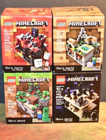 Lego Minecraft complete collection of original sets 21102, 21105, 21106,  2110