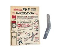 Kelloggs Pep Green Flash Turbo Jet Plane & Wings c1940s Cereal Promo Advert ZP