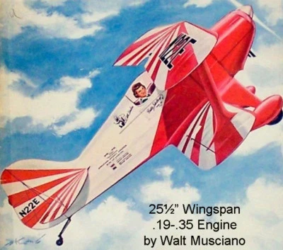 Model Airplane Plans (UC): Pitts Special Scale 25½" for .19-.35 (Musciano) - Image 1 of 3