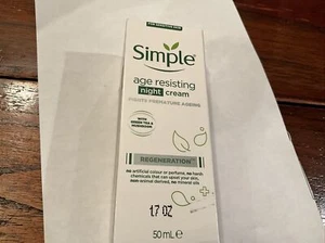 Simple Age Resisting Night Cream Regeneration 1.7 oz For Sensitive Skin NIB - Picture 1 of 7