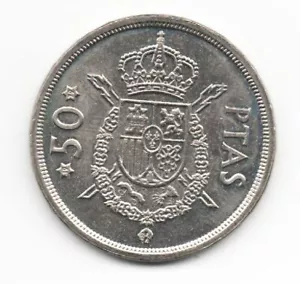 MONEDA DE 50 PESETAS DE JUAN CARLOS I DEL AÑO 1975*75 # 264 - Imagen 1 de 2