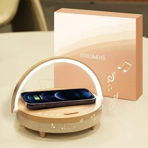 NEW Vivilumen 5 in 1 Bedside/Table: Dimmable Lamp/White Noise/Wireless Charger - Picture 1 of 6