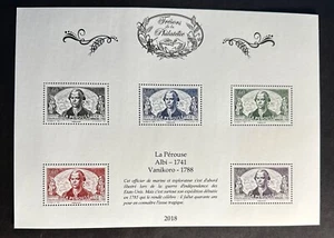 FRANCE 2018 STAMP ON STAMP LA PEROUSE STAMPS ON STAMPS PROOF PATRIMOINE -S18557 - Picture 1 of 1