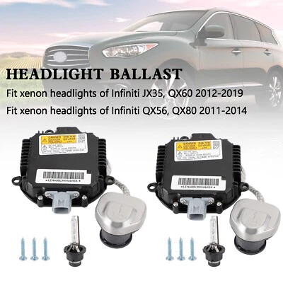 2x Xenon Ballast & D2S Bulb Kit Control Unit For Infiniti JX 35 QX 56 60 80 S11 - Image 1 of 4