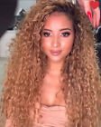 Women Girls New Natural Blonde Bob Curly Wigs With Bangs Straight Synthetic Hair