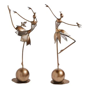 Dancing Girl Decor Metal Garden Statue For Fields, Gardens, Parks, Hotels - Picture 1 of 14