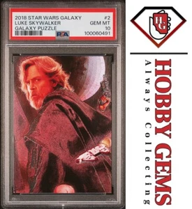 LUKE SKYWALKER PSA 10 2018 Topps Star Wars Galaxy Foil Puzzle #2 - Picture 1 of 2