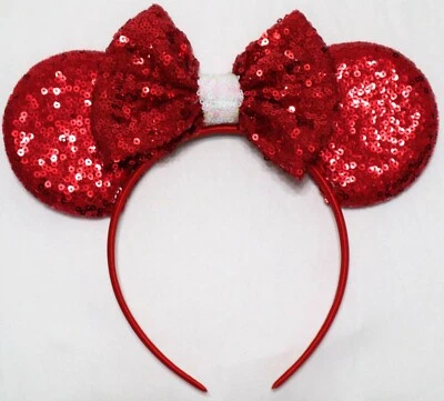 Orejas de Minnie para San Valentín, Orejas de Mickey Mouse Rosa, Orejas Disney Rojas, HECHAS A MANO Foto 1 de 4