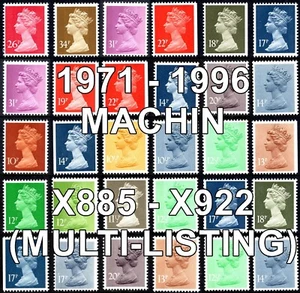 1971-96 Machin Definitives X885 - X922 X Series Multi-Listing Unmounted Mint MNH - Picture 1 of 56