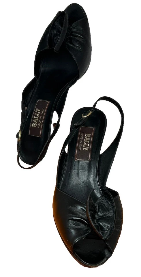 Zapatos Bally de cuero con cordones negros talla 8 1/2 M    Foto 1 de 4