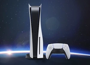 PlayStation 5 Digital Edition Console - Fortnite Cobalt Star Bundle - Picture 1 of 1