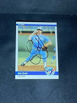 Jim Gott 1984 Fleer #155 Toronto Blue Jays Pirates Auto Autographed Signed Card - Image 1 of 3