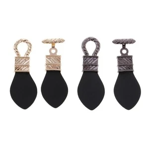 1 Set of Toggle Buttons with Metal Hooks Duffle Sweater - Picture 1 of 4