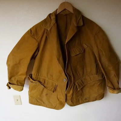 Chaqueta de Caza Remington Dry Dux De Colección Años 50 Bronceada Desteñida Ropa de Trabajo Foto 1 de 4