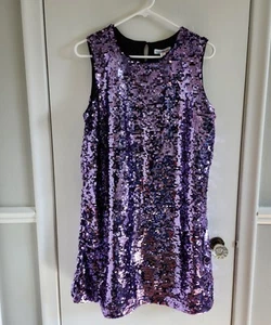 NEW Sugar & Jade Girls Size XXL 20- 22 Purple Sequin Short Sleeve Dress  - Picture 1 of 6