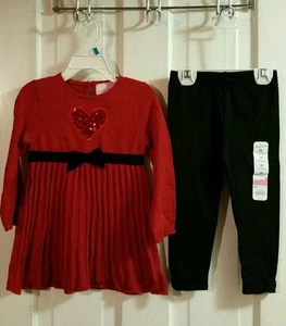NWOT Sophie Rose girls 24 months Valentine's day sweater outfit Jumping Beans - Picture 1 of 6