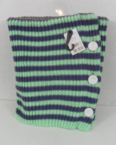 Ride Pullover Halswärmer / Gamasche, Damen Einheitsgröße, mintgrün / grau gestreift neu - Bild 1 von 1