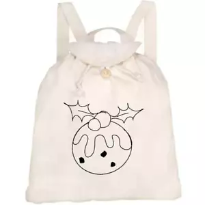 'Christmas Pudding' Canvas Rucksack / Backpack (RK00015789) - Picture 1 of 2