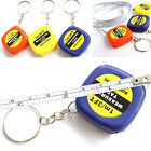 2x Small Portable Keychain Key Ring Easy Retractable Tape Measure Ruler 1m R`DB