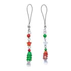 Colorful Star Keychain Lanyard String Christmas Tree Pendant Straps for Phone