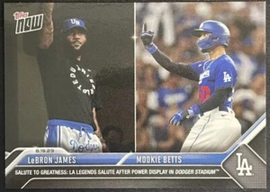 2023 Topps Now #736 Mookie Betts LeBron James Salute To Greatness Los Angeles - Picture 1 of 2