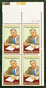 US Plate Blocks Stamps #1875 ~ 1981 WHITNEY M. YOUNG JR 15c MNH SP2499 - Picture 1 of 1