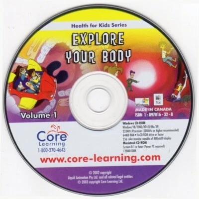 Health for Kids Series: Explore Your Body (CD, 2003) Win/Mac -NEW CD in SLEEVE - Image 1 of 4