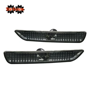 For 2010-2014 Ford Mustang Side Marker Signal Bumper Lights Smoked Lens - Picture 1 of 3