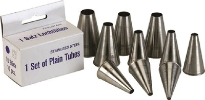 Juego de 10 boquillas perforadas de acero inoxidable extraídas de una sola pieza  - Imagen 1 de 2