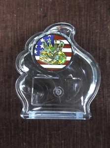 BASKETBALL trophy clear acrylic wave award patriotic insert - Picture 1 of 1