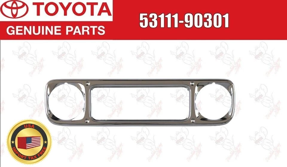 Toyota Genuine  Land Cruiser BJ40 FJ40 79-84 Front Chrome Grill 53111-90301 OEM - Imagem 1 de 4