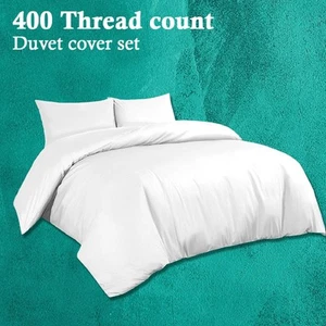 400 Thread Egyption Cotton Duvet Cover Bedding Set With Pillow Cases All Sizes - Picture 1 of 9