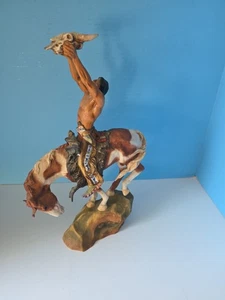 Franklin Mint Prayer Healing Spirit Sculpture Statue Buck McCain Native American - Picture 1 of 14