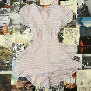 Cute pink mini dress romper - Picture 1 of 6