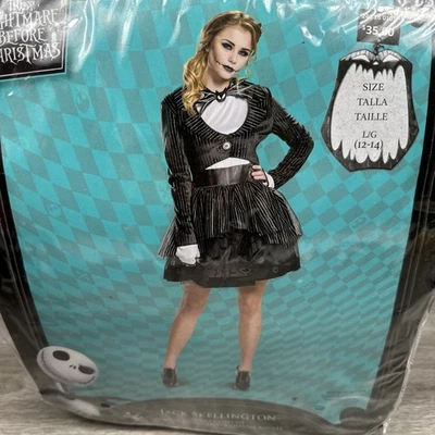 Nightmare Before Christmas Jack Skellington Adult Size L Costume Halloween - Image 1 of 4