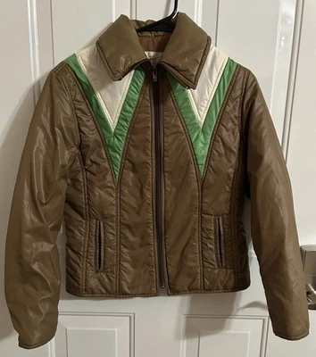 Vtg 70’s AquaTerra Originals Chevron Nylon Ski Jacket Retro EUC/HTF - Image 1 of 4