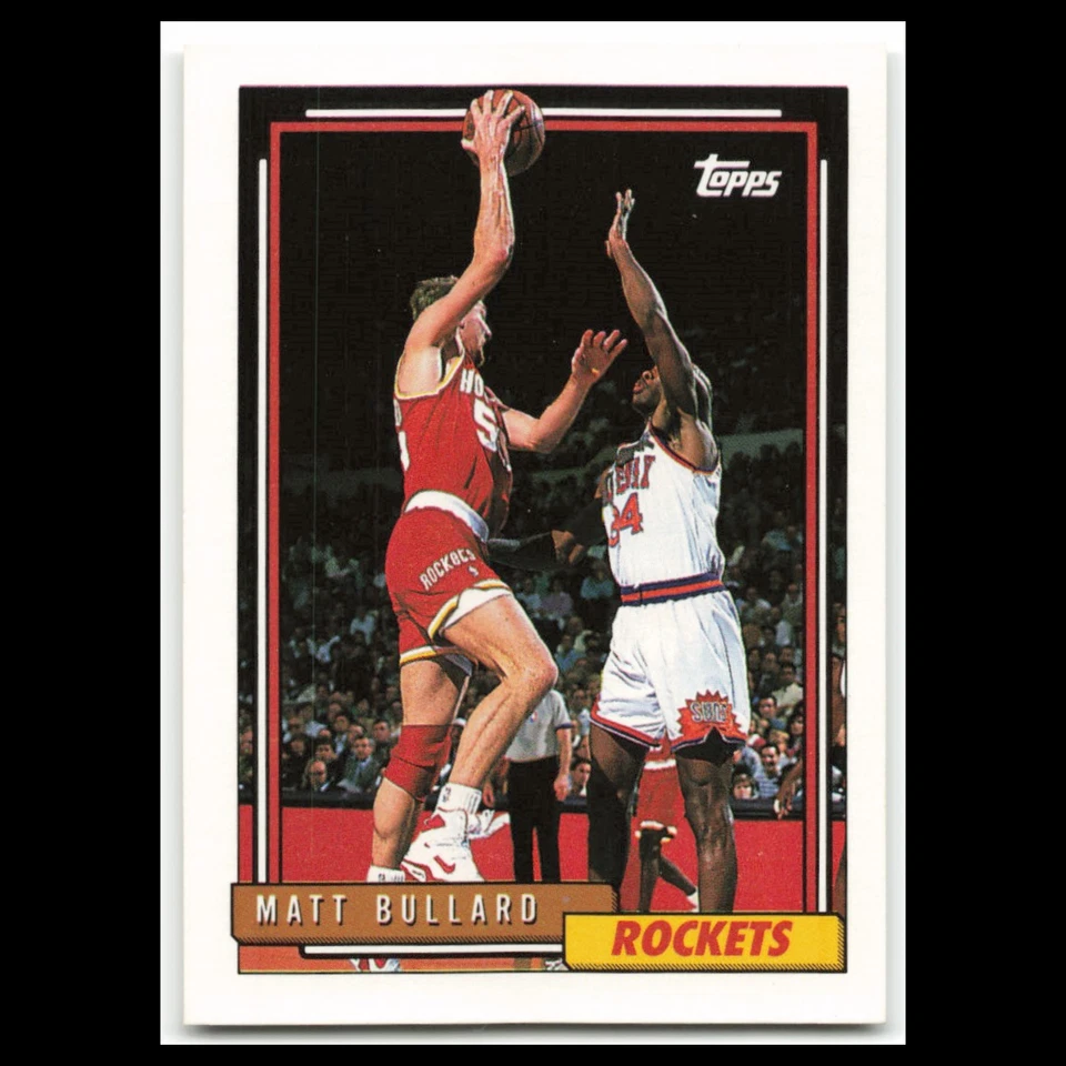 Matt Bullard #274 1992 Topps Houston Rockets Basketball Card NBA NM - Image 1 of 3