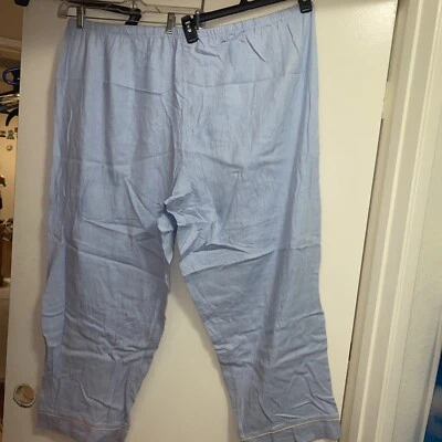Pantalones de dormir Classic Elements para mujer 3XL cintura 50” a 54” elásticos azul claro Foto 1 de 3