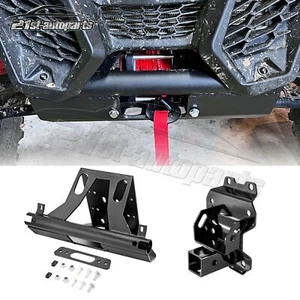 Front Winch Mount+2" Rear Trailer Hitch For 2022-2025 Can am Maverick X3/X3 MAX - Picture 1 of 10